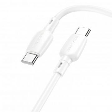 Cablu Date si Incarcare USB-C - USB-C BX93 60W 1m Alb