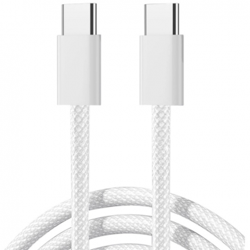 Cablu Date si Incarcare USB-C - USB-C S-A45 60W 1m Alb