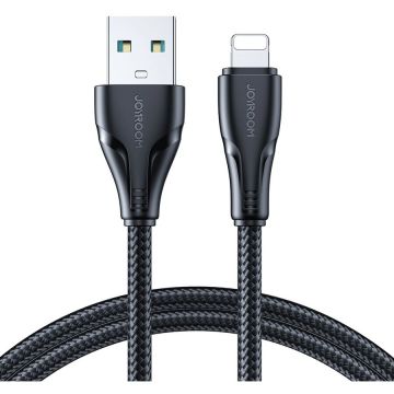 Cablu de date A11, USB/Lightning, 2.4A, 2m, Negru