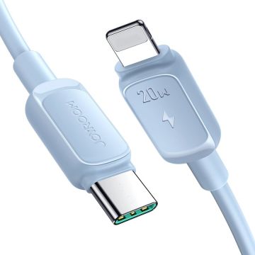 Cablu de date A14, USB-C/Lightning, 20W, 1.2m, Albastru