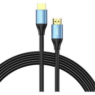 Cablu de date ALHSL, HDMI tata la HDMI tata, 4K, 30Hz, 10.2 Gbps, 10m, Albastru/Negru