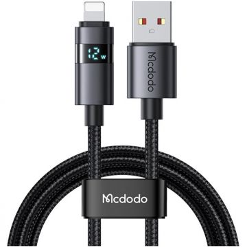 Cablu de date CA-6490, USB/Lightning, 3A, 1m, Negru