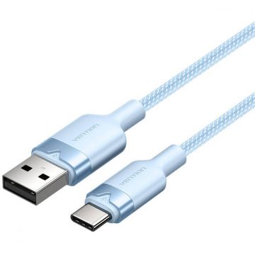Cablu de date CTNLH, USB/USB-C, 3A, 2m, Albastru