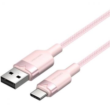 Cablu de date CTNPH, USB/USB-C, 3A, 2m, Roz