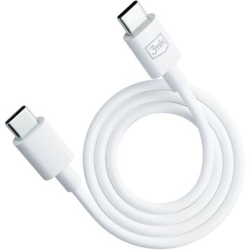 Cablu de date Hyper Cable, 2x USB-C, 100W, 1.2m, Alb