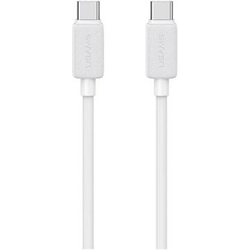 Cablu de date KY Series US-SJ691, USB-C la USB-C, 60W, 480 Mbps, 1m, Alb