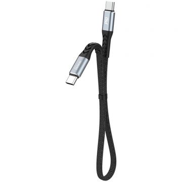 Cablu de date L10C, 2x USB-C, 100W, 23cm, Negru