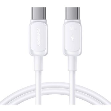 Cablu de date S-A14, USB-C la USB-C, 60W, 3A, 480 Mbps, 1.2m, Alb