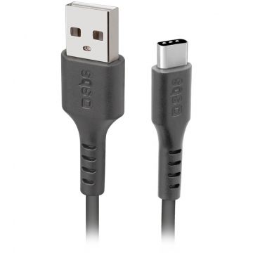 Cablu de date TECABLETC220K, USB-A la USB-C, 2m, Negru