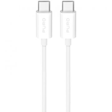 Cablu de date TPE, USB-C la USB-C, 25W, 3m, Alb