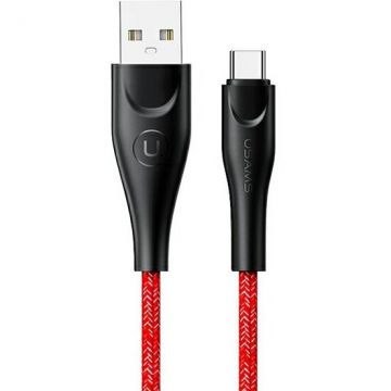 Cablu de date U41, USB-A la USB-C, 2A, 3m, Rosu