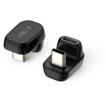 Cablu de date UltraBoost AA04, USB-C tata - USB-C mama, 100W, Negru
