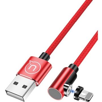 Cablu de date US-SJ444 U54, USB-A la Lightning, 2.1A, 1m, Rosu