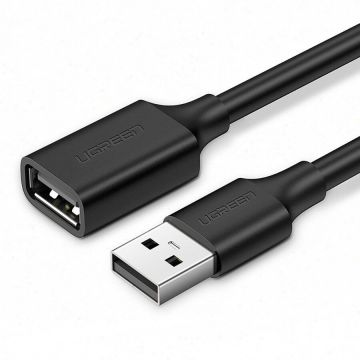 Cablu de date US103, USB 2.0 tata - USB 2.0 mama, 480Mbps, 2m, Negru