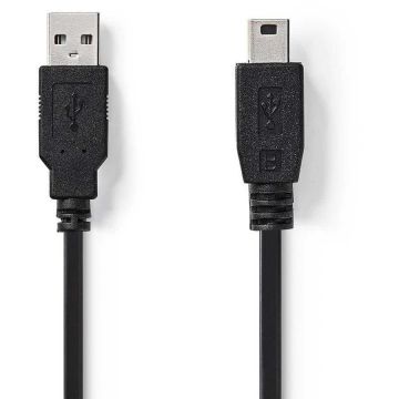 Cablu de Date USB 2.0 USB A la MiniUSB 2m Negru