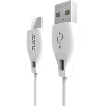 Cablu de date , USB la USB-C, 2.1A, 1m, Alb