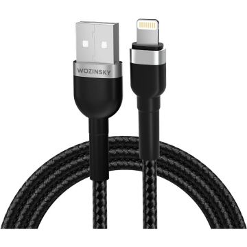 Cablu de date WNBAL1, USB/Lightning, 2.4A, 1m, Negru