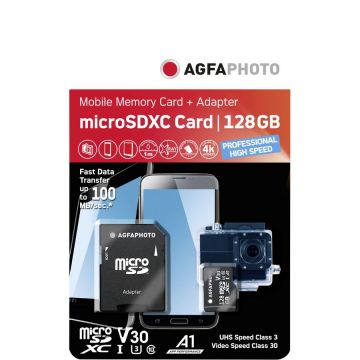 Card de memorie 128GB MicroSDXC Clasa 10 +Adaptor SD