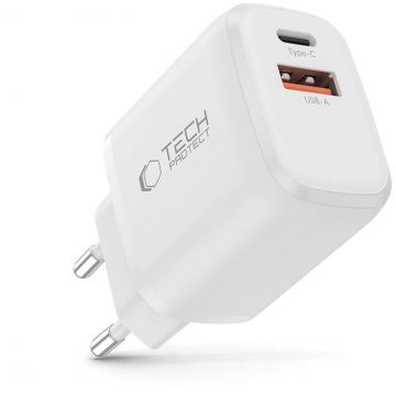 Incarcator NCA30, USB/USB-C, 30W, Quick Charge 3.0, Fast Network Charging, Alb