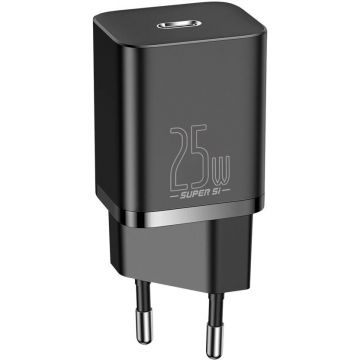 Incarcator Super Si 1C, USB-C, 25W, Negru