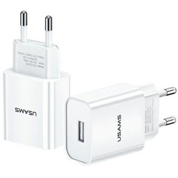 Incarcator T18, 2.1A, 1x USB-C, Fast Charging, Alb