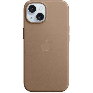 Apple Protectie pentru spate, material FineWoven, cu MagSafe pentru iPhone 15, culoare Taupe