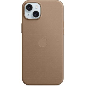 Apple Protectie pentru spate, material FineWoven, cu MagSafe pentru iPhone 15 Plus, culoare Taupe