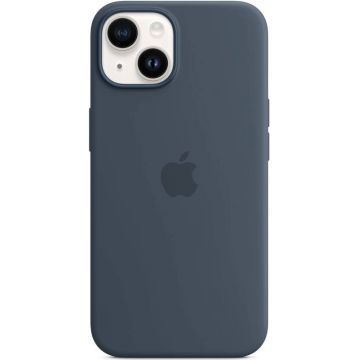 Apple Protectie pentru spate, material silicon, cu MagSafe pentru iPhone 14 Plus, culoarea Storm Blue
