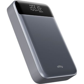 Baterie externa Allity APB-200, 19200 mAh, 1x USB, 2x USB-C, 130 W, Display, Silver