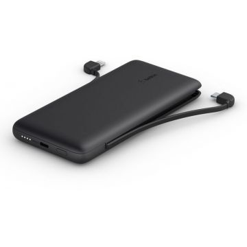 Baterie externa Belkin BoostCharge Plus 10000 mAh, 1x USB-C, 1x Lightning, Black