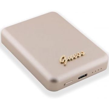 Baterie externa Guess 3000 mAh, 1x USB-C, 5 W, MagSafe, Gold