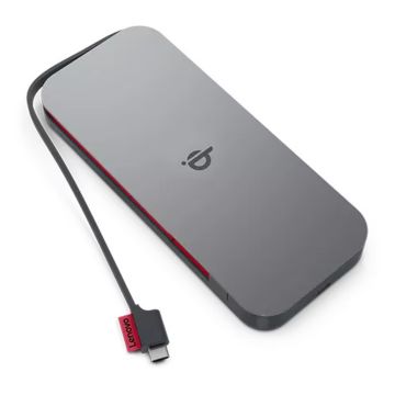 Baterie externa Lenovo Go, 10000 mAh, 30W, 1x USB-C, 1x USB, Storm Grey