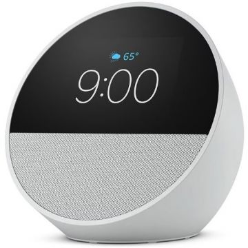 Boxa Inteligenta Echo Spot 2024 Display 2.83inch Wi-Fi Bluetooth Alb