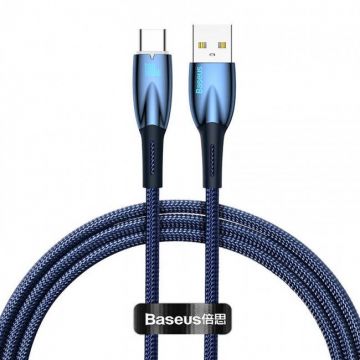 Cablu Date/Incarcare Glimmer USB - USB-C 100W 1m Albastru