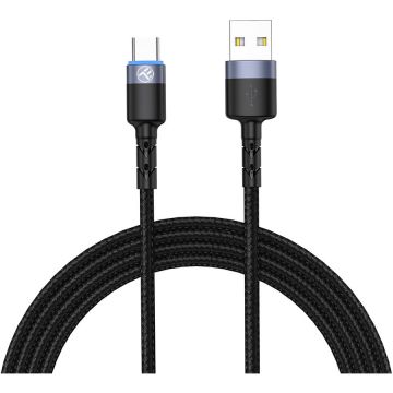 Cablu Date USB Type-C cu LED 2m Negru
