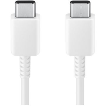 Cablu de date / adaptor Samsung USB-C Male la USB-C Male, 1.8 m, White, amperaj maxim suportat 3A
