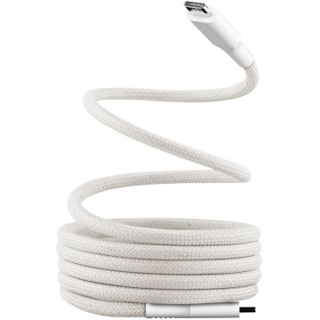 Cablu de date / adaptor TnB Magnetic Sheath, USB-C Male la USB-C Male, 1.5 m, White