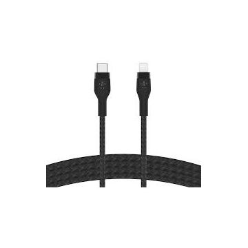 Cablu De Date\Incarcare USB-C to LTG Braided  1M Negru