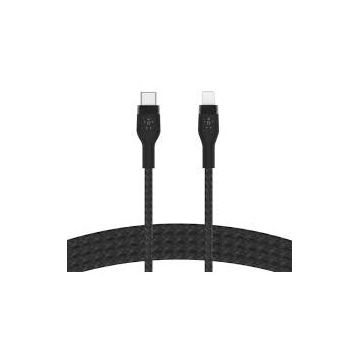 Cablu De Date\Incarcare USB-C to LTG Braided 3M Negru