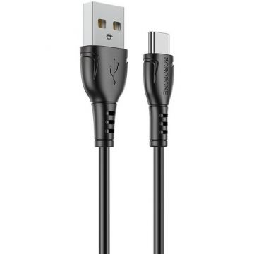 Cablu de Date si Incarcare BX51 Triumph USB la USB Type-C 1m 3A Negru