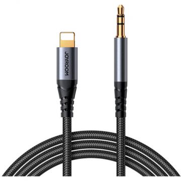 Cablu de date SY-A06, tata Lightning la tata jack 3.5 mm, 1.2m, Negru
