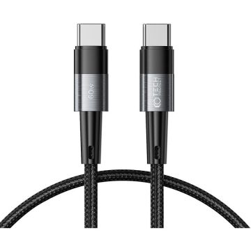 Cablu de date UltraBoost, 2x USB Type-C, PD 60W, 3A, 25cm, Gri