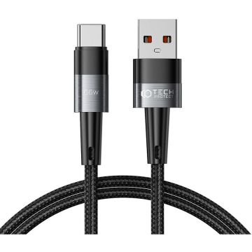 Cablu de date UltraBoost, USB/USB Type-C, 66W, 6A, 1m, Gri