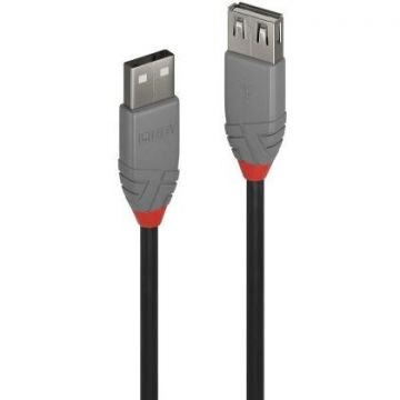 Cablu USB 2.0 Male - USB 2.0 Female 2m Negru