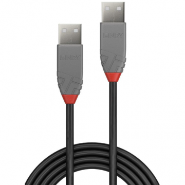 Cablu USB-A 2.0 - USB-A 2.0   3m Negru