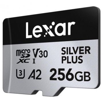 Card 256GB microSDXC Professional SILVER Plus UHS-I A2 V30 U3 4K