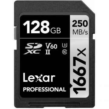 Card Professional 1667x R250/W90 SDXC 128GB UHS-II U3 Clasa 10