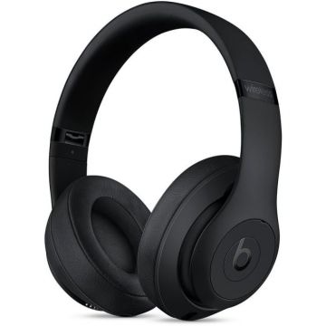 Casti Beats Studio3 Wireless Over-Ear, Negru Mat, Bluetooth 4.2, ANC, Autonomie 22h, Pliabile