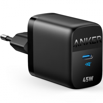 Incarcator retea Anker 313 Ace, 1x USB-C, PD 45W, Black