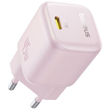 Incarcator retea Baseus PicoGo GaN, 1x USB-C, Quick Charge 45 W, Pink
